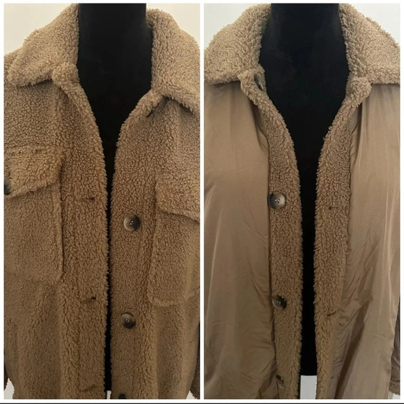 Sebby Collection Reversible Teddy Sherpa Jacket - Size L - Picture 3 of 7